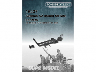 FC MODEL TREND accessoire résine 16437 Monture MG AA Allemande pour Panzer Late 1/16