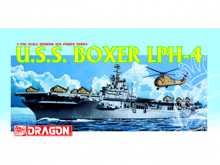 DRAGON maquette bateau 7070 USS Boxer LPH-4 1/700