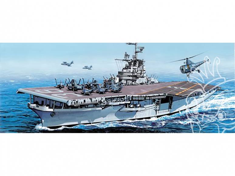 DRAGON maquette bateau 7064 USS Antietam CV-36 1/700