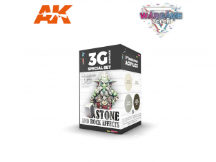 Ak interactive peinture acrylique 3G Set AK1074 WARGAME COLOR SET. STONE AND ROCK EFFECTS.