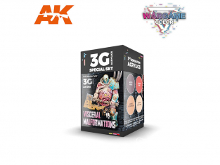 Ak interactive peinture acrylique 3G Set AK1065 WARGAME COLOR SET. VISCERAL MALFORMATIONS.