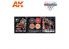 Ak interactive peinture acrylique 3G Set AK1065 WARGAME COLOR SET. VISCERAL MALFORMATIONS.