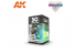 Ak interactive peinture acrylique 3G Set AK1064 WARGAME COLOR SET. GREEN PLASMA AND GLOWING EFFECTS.