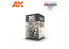 Ak interactive peinture acrylique 3G Set AK1069 WARGAME COLOR SET. BONES AND SKELETONS.