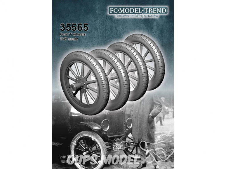 FC MODEL TREND accessoire résine 35565 Roues Ford T Icm 1/35