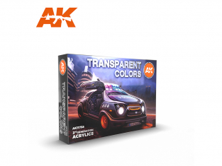 Ak interactive peinture acrylique 3G Set AK11758 JEU DE COULEURS TRANSPARENTES 6 x17ml