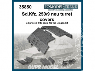 FC MODEL TREND accessoire résine 35850 Grilles tourelle Sd.Kfz. 250/9 Dragon 1/35