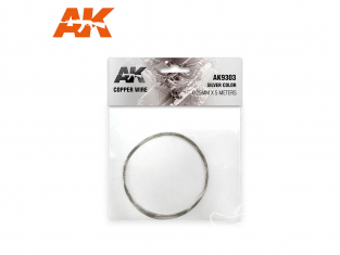 AK interactive accessoire ak9303 FIL DE CUIVRE 0.25MM ø X 5 MÈTRES COULEUR ARGENT