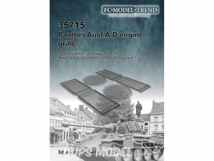 FC MODEL TREND accessoire résine 35715 Grilles moteur Panther Ausf.A/D 1/35