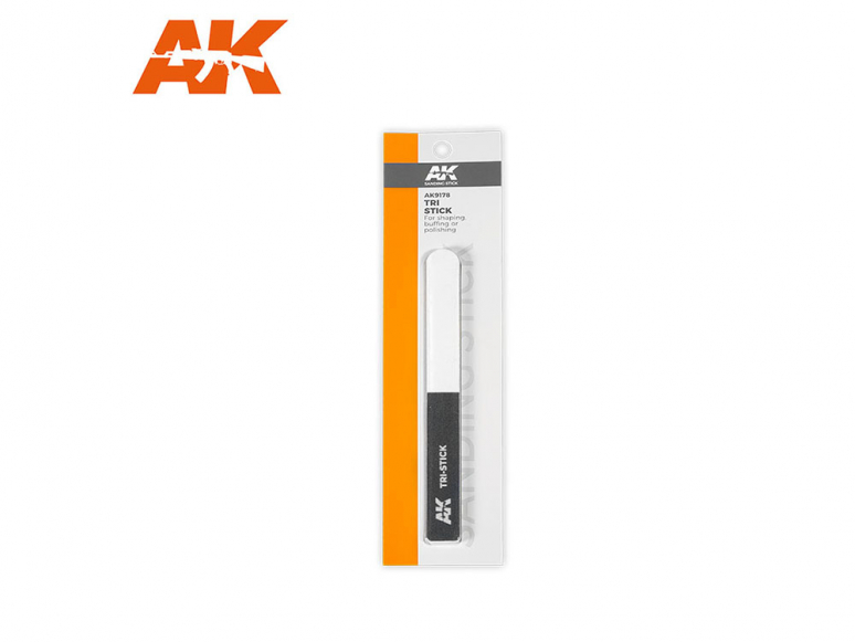 AK interactive ak9178 BÂTON DE PONÇAGE TRI-STICK Pour façonner et lustrer Grit 400-1000-3000