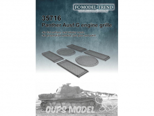 FC MODEL TREND accessoire résine 35716 Grilles moteur Panther Ausf.G 1/35