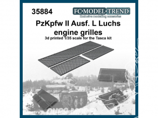 FC MODEL TREND accessoire résine 35884 Grilles moteur PzKpfw II Ausf.L Luchs 1/35