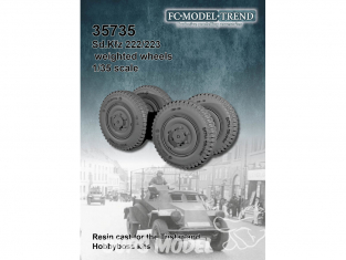 FC MODEL TREND accessoire résine 35735 Roues lestées Sd.Kfz. 222/223 Tristar / Hobby Boss 1/35