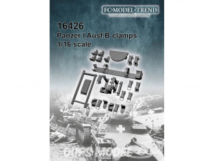 FC MODEL TREND accessoire résine 16426 Clamps Panzer I Ausf.B 1/16