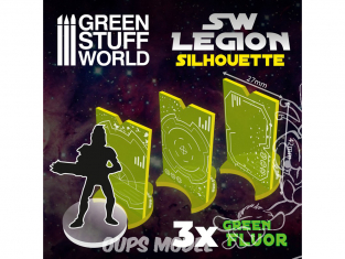 Green Stuff 505183 Gaming Silhouette SW Legion Vert Fluo