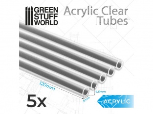 Green Stuff 504643 Tubes acryliques transparents 5 mm