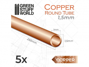 Green Stuff 505473 Tubes en cuivre 1,5mm