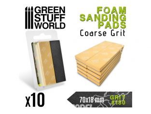 Green Stuff 502687 Eponge de Ponçage Flexible Grain 180