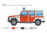 Italeri maquette voiture 3663 Mercedes Benz G230 Feuerwehr 1/24