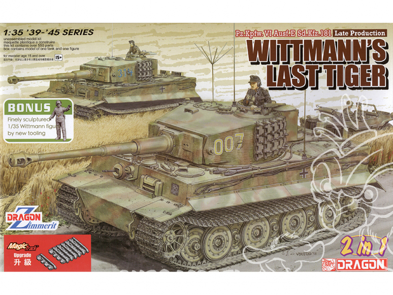 Dragon maquette militaire 6800 Tiger I "007" Wittmann Pz.Kpfw. VI Ausf.E Sd.Kfz.181 magic track 1/35