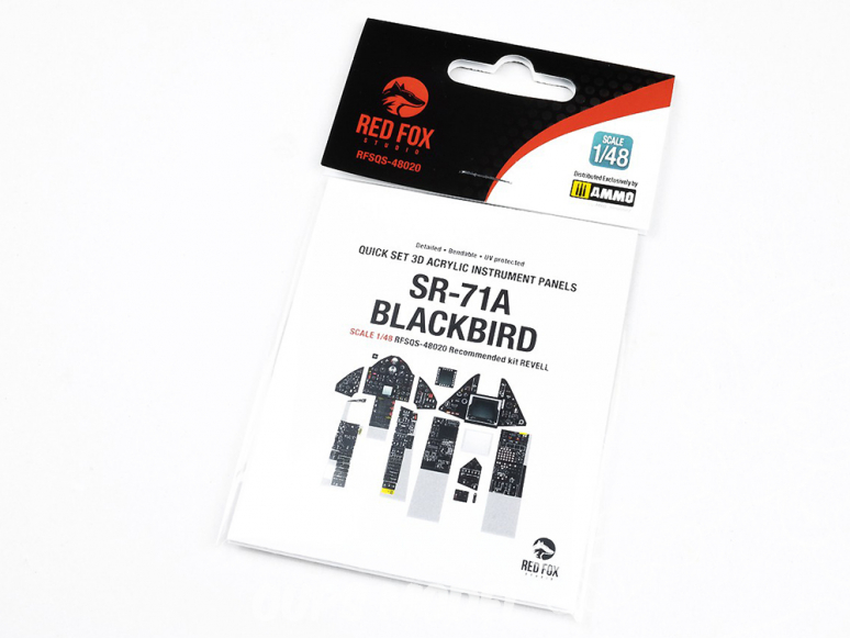 Red Fox Studio Tableaux de bord 3D avion RFQS-48020 SR-71A Blackbird Revell 1/48