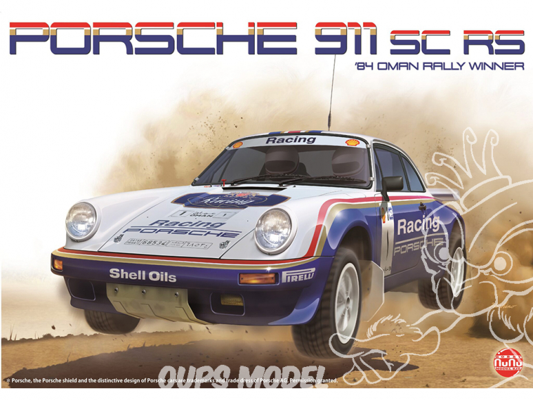 NuNu maquette voiture de Piste PN24011 PORSCHE 911 SC RS ’84 OMAN RALLY 1984 WINNER 1/24