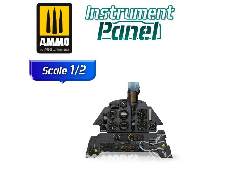 MIG Instrument panel 8281 Messerschmitt Bf 109 E-3 Tableau de bord 1/2