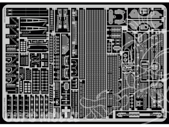 Eduard photodecoupe bateau 17019 Bismarck 1/700