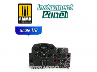 MIG Instrument panel 8287 Messerschmitt Me 262 A-1 Tableau de bord 1/2