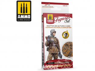 MIG peinture Figurines 7041 Set Camouflage uniformes Waffen SS Automne Einchenlaubmuster 6 x 17ml