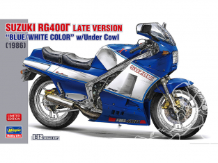 Hasegawa maquette moto 21739 Suzuki RG400Γ Modèle récent "Couleur bleu et blanc" avec capot inférieur 1/12