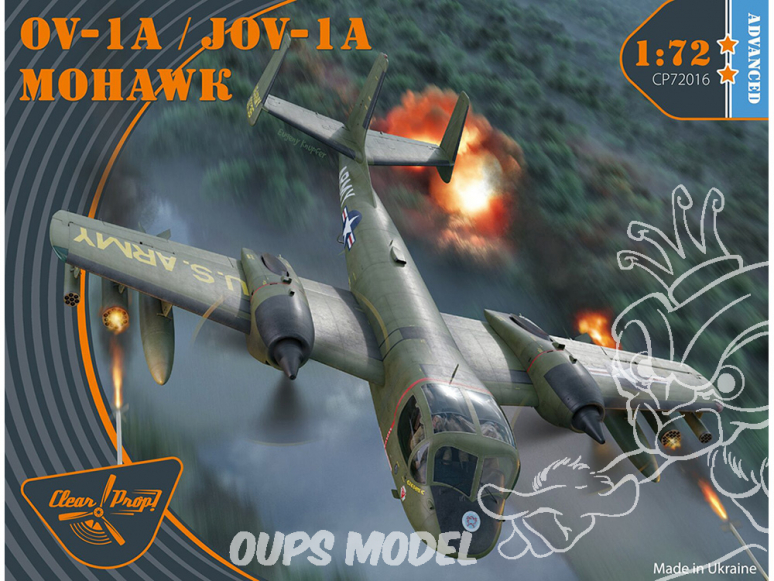 Clear Prop maquette avion CP72016 OV-1A / JOV-1A Mohawk ADVANCED KIT 1/72