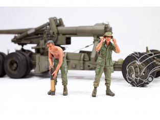 Hobby Fan kit personnages HF761 U.S. 105 mm M101A1 howitzer equipage, Vietnam (2 figures) 1/35