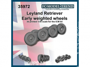 FC MODEL TREND accessoire résine 35972 Roues lestées Leyland Retriever early Icm 1/35