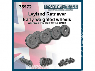 FC MODEL TREND accessoire résine 35972 Roues lestées Leyland Retriever early Icm 1/35