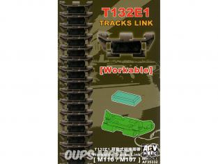 AFV Club chenille AF35332 Chenilles de chars maillons par maillons exploitables T132E1 [M110/M107] 1/35
