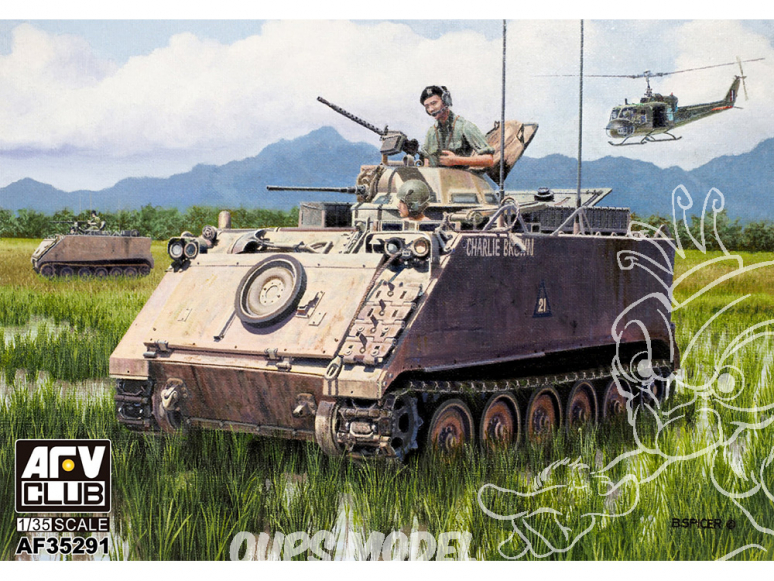 Afv Club maquette militaire AF35291 M113A1 APC T50 avec tourelle de l'armée australienne Vietnam ​​​​1/35