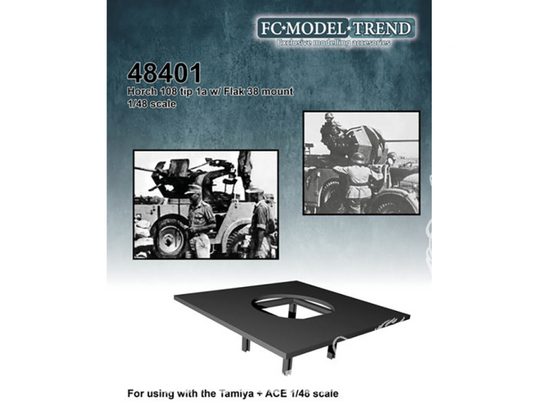 FC MODEL TREND accessoire résine 48401 Horch 108 Plateforme pour Flak 38 1/48