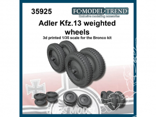 FC MODEL TREND accessoire résine 35925 Roues lestées Adler Kfz.13 Bronco 1/35