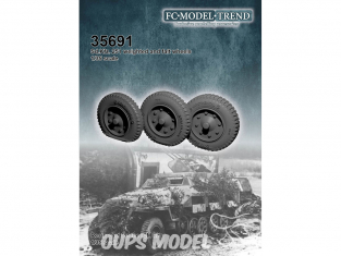 FC MODEL TREND accessoire résine 35691 2 Roues lestées et 1 à plat Sd.Kfz.251 Dragon 1/35