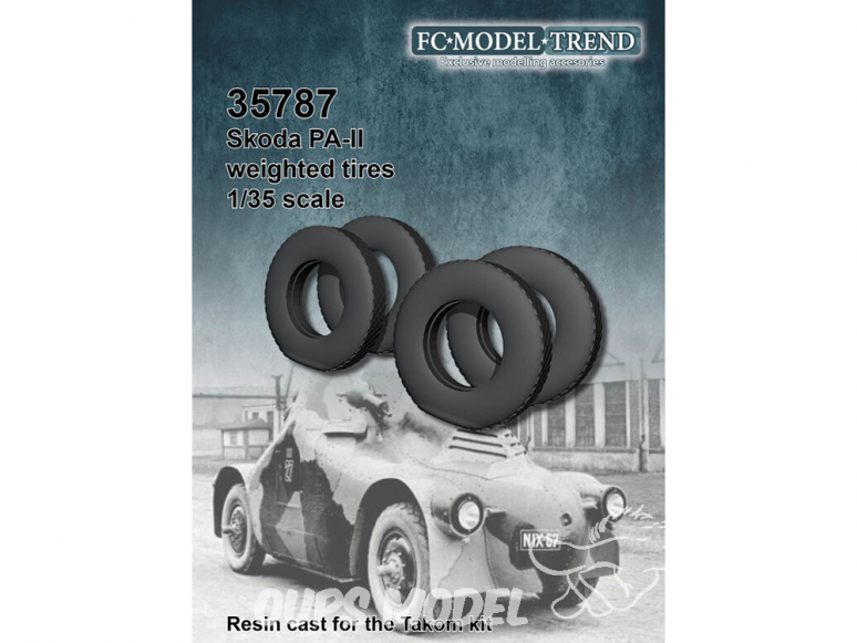 FC MODEL TREND accessoire résine 35787 Pneus lestés Skoda PA-II Takom 1/35