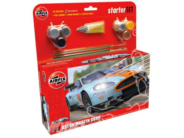 AIRFIX maquette voiture 50110 Aston Martin DBR9 Gulf Starter Set 1/32