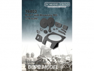 FC MODEL TREND accessoire résine 16403 Amélioration M1917 avec Browning Machine gun Takom 1/16