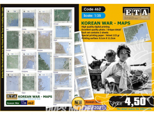 ETA diorama 462 Cartes Guerre de Corée 1/35