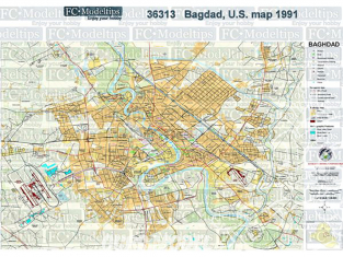 FC MODEL TREND Feuille autocollante 36313 Base adhésive Carte U.S. Bagdad 1991