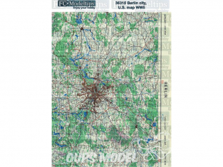 FC MODEL TREND Feuille autocollante 36315 Base adhésive Carte U.S. Berlin WWII