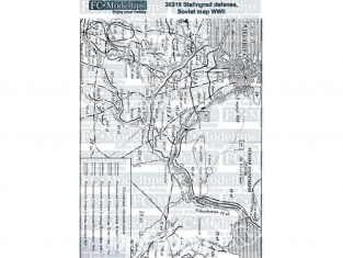 FC MODEL TREND Feuille autocollante 36319 Base adhésive Carte Soviétique Défense de Stalingrad WWII