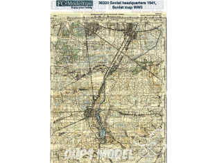 FC MODEL TREND Feuille autocollante 36320 Base adhésive Carte Soviétique Quartier général soviétique 1941 WWII