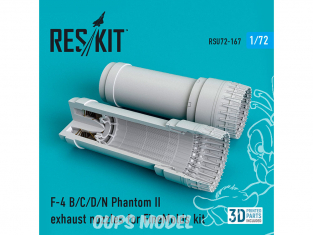 ResKit kit d'amelioration Avion RSU72-0167 Tuyère F-4 B/C/D/N Phantom II pour FineMolds Kit 1/72