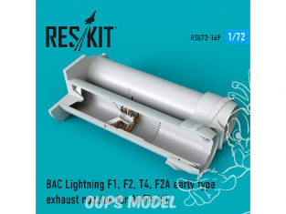 ResKit kit d'amelioration Avion RSU72-0169 Tuyère early type BAC Lightning F1, F2, T4, F2A pour Kit airfix 1/72